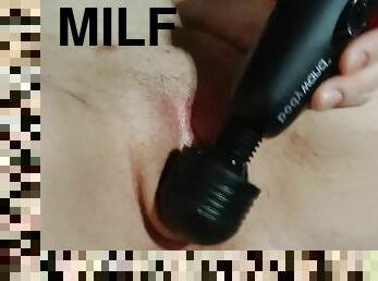 Horny MILF orgasm with toys