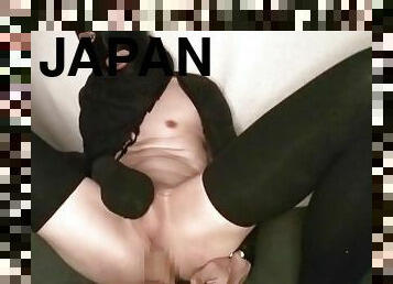 asiático, masturbación, amateur, anal, gay, japonés, consolador, fetichista, a-solas, máscara