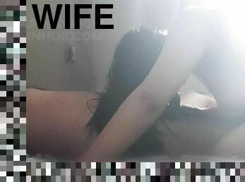 asiatisk, fusk, hårete, orgasme, pussy, kone, milf, cum, familie, fetisj