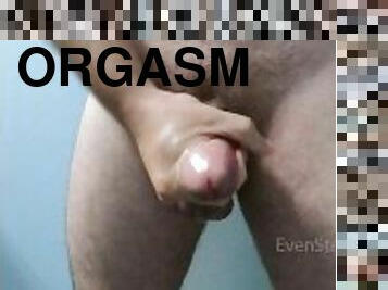 Solo Male with Ball Rings Masturbates until Orgasm with Post Cum Teasing - EvenSteven
