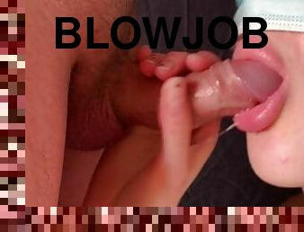 Sensual Close Up Blowjob Dick Sucking Cum in Mouth