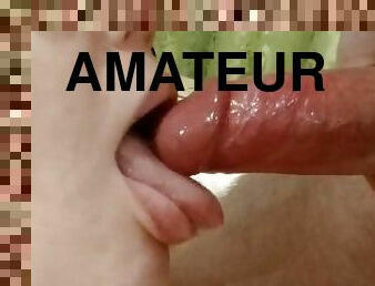 Amateur chubby milf passionate fuck ends with cum in mouth