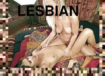 lesbiana, rubia, culo-en-la-cara, morena