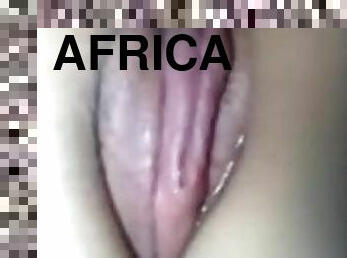South African ex making her cum close up