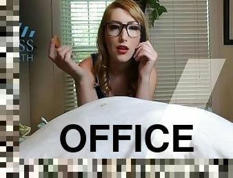 feit, kontor, sekretær, amatør, bbw, pov, fetisj, alene