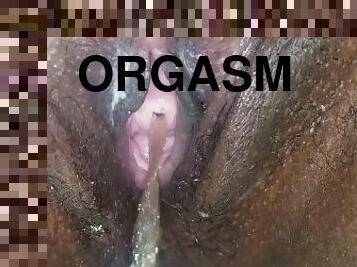 orgasme, pissing, squirt, amatør, svart, fetisj