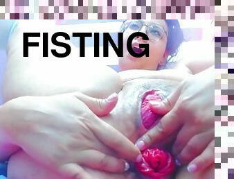 fisting, amatör, anal, knullande, ensam