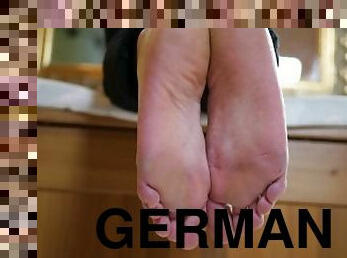 alemão, escravo, pés, suja, domínio, domínio-feminino