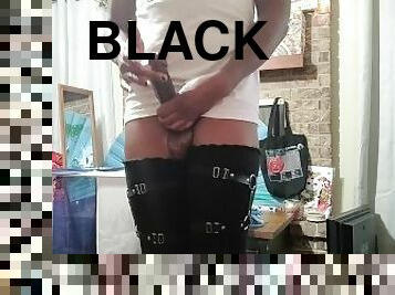 Black Femboy Cums For You
