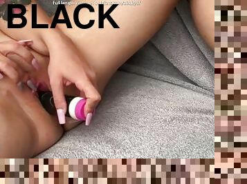 Teasing and fucking myself with my big black vibrating dildo - ABabyOF