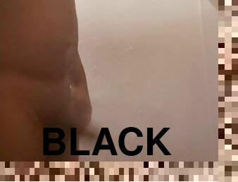 mandi, amatir, homo, hitam, gemuk, mandi-shower, seorang-diri, melahirkan, penis