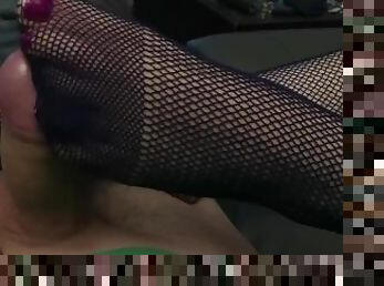 Smelly Sweaty Fishnet Tease After The Bars