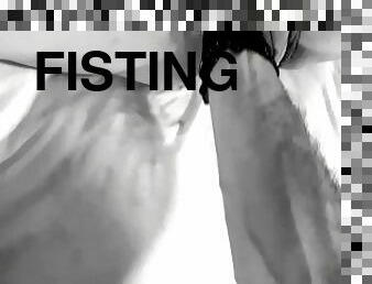 fisting, gigantisk, fitta-pussy, kvinnligt-sprut, bdsm, kinky, latex, bondage, vått