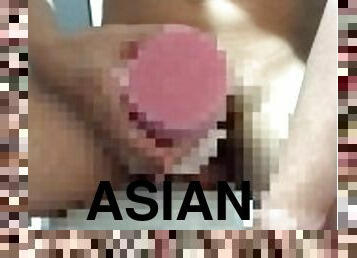 asiatisk, onani, cumshot, stor-pikk, homofil, japansk, handjob, ung-18, cum, sperm