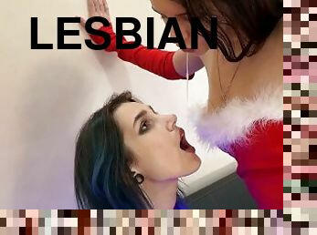 lesbiana, bdsm, fetish, amanta, uniforma, craciun, dominare