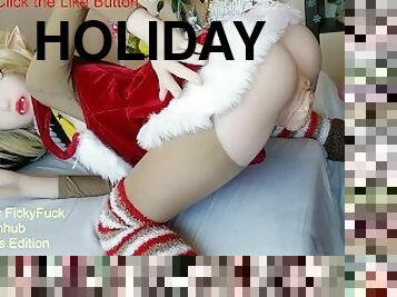 Happy Holiday Himiko Toga Cosplay Elf Verison Fucking my Doll in Missionary & Doggy style Anal cream