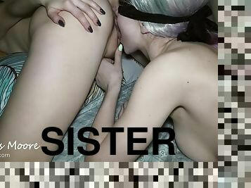 Step Sister Helped Make Happy My Husband, Threesome Blowjob