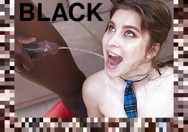 Monster black cock fucks Jane White hard pisses in her mouth and fists her anal with his hand EKS257 - PissVids