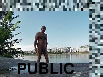 Naked on the banks of the Danube in Bratislava