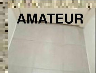 Isolation masturbation and cumshot on tiles