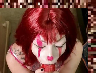 Clown Slut Tries Out Fruit Roll Up Trend From Tiktok! Full video on Onlyfans