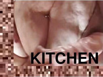 Sensual playtime fucking in the kitchen