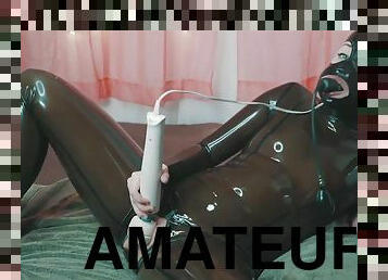 onani, amatør, legetøj, bdsm, rødhåret, webcam, fetish, latex, solo, bondage