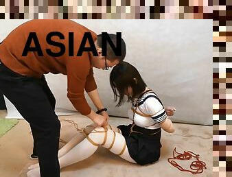 アジアの, ビッグ売り言葉, 日本人, bdsm, フェティッシュ, ボンデージ, ブルネット