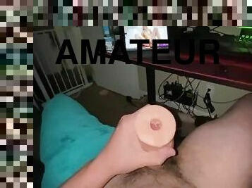 Fleshlight cum while watching porn