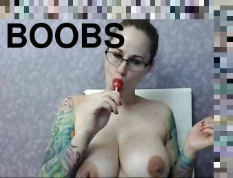 lollipop spit on tits