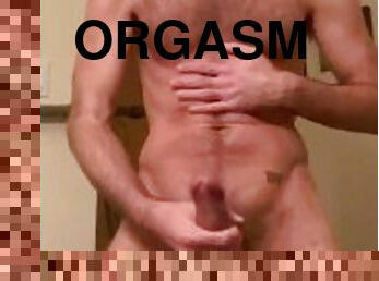 Naked stud masturbates full Body orgasms