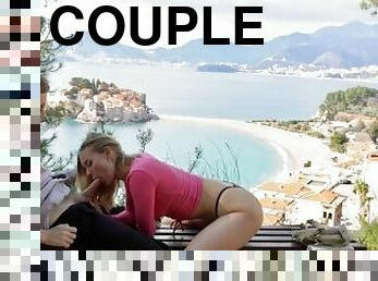 Young Couple having Sex with amazing View