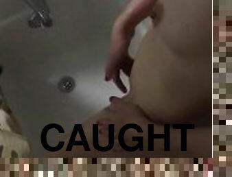 Hot Latina! caught playing in the shower...