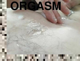 Playing with cum on abs after huge edging orgasm blasting big moaning cumshot intense orgasm edging