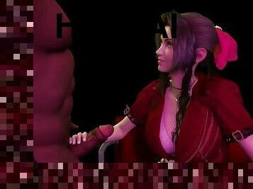 Aerith Strokes Barret (Final Fantasy Hand Job!)