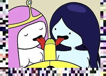 Princess Bubblegum and Marceline Fuck a Banana Guard