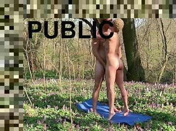 Working out got us so horny that we had to fuck in this beautiful scenery! Public sex at its best!