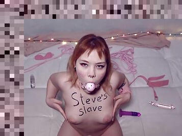 Cute Slave Girl Jerks Off For You On Camera