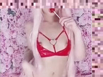 beautiful asian shemale in lingerie masturbates for her boyfriend