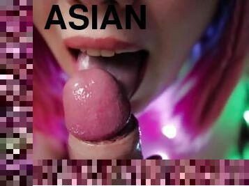 asiatisk, amatör, avsugning, milf, pov, söt, vacker-pretty, kuk, saftig