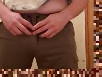 masturbation, public, gay, joufflue, secousses, solo, bite