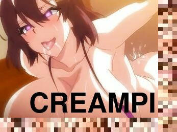 Big tits ahegao creampie