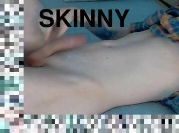 onani, skinny, amatør, cumshot, tenåring, homofil, handjob, runking, cum, europeisk