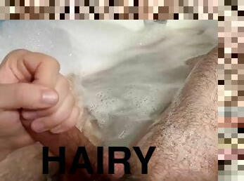 Hairy Bath Cumshot