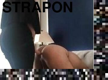 strap-on, anal, cumshot, gigantisk-kuk, hardcore, hemmagjord, arabisk, creampie, älskarinna, kuk