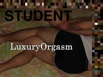Masturbating a student's wet pussy to orgasm - LuxuryOrgasm