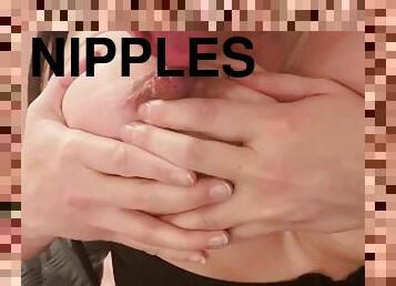 Huge nipples self sucking