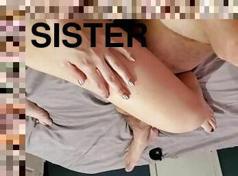 masturbating with my step sister then she licks the tip for a cumshot