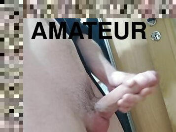 onani, amatør, cumshot, handjob, alene, pikk