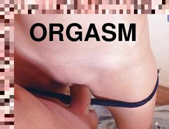 orgasme, fisse-pussy, amatør, par, trusser, sperm, blond, kær, sperm-sperm, perfekt